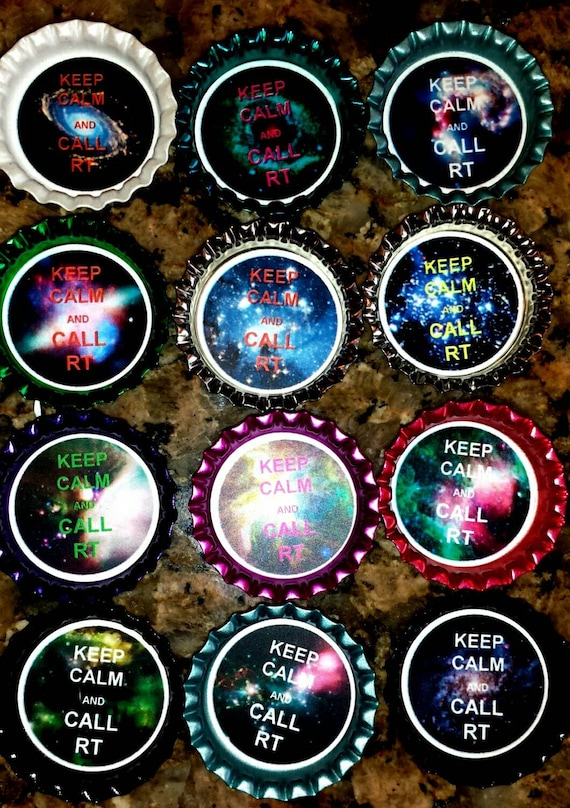 Keep Calm and Call RT Galaxy images ID card retractable badge reels