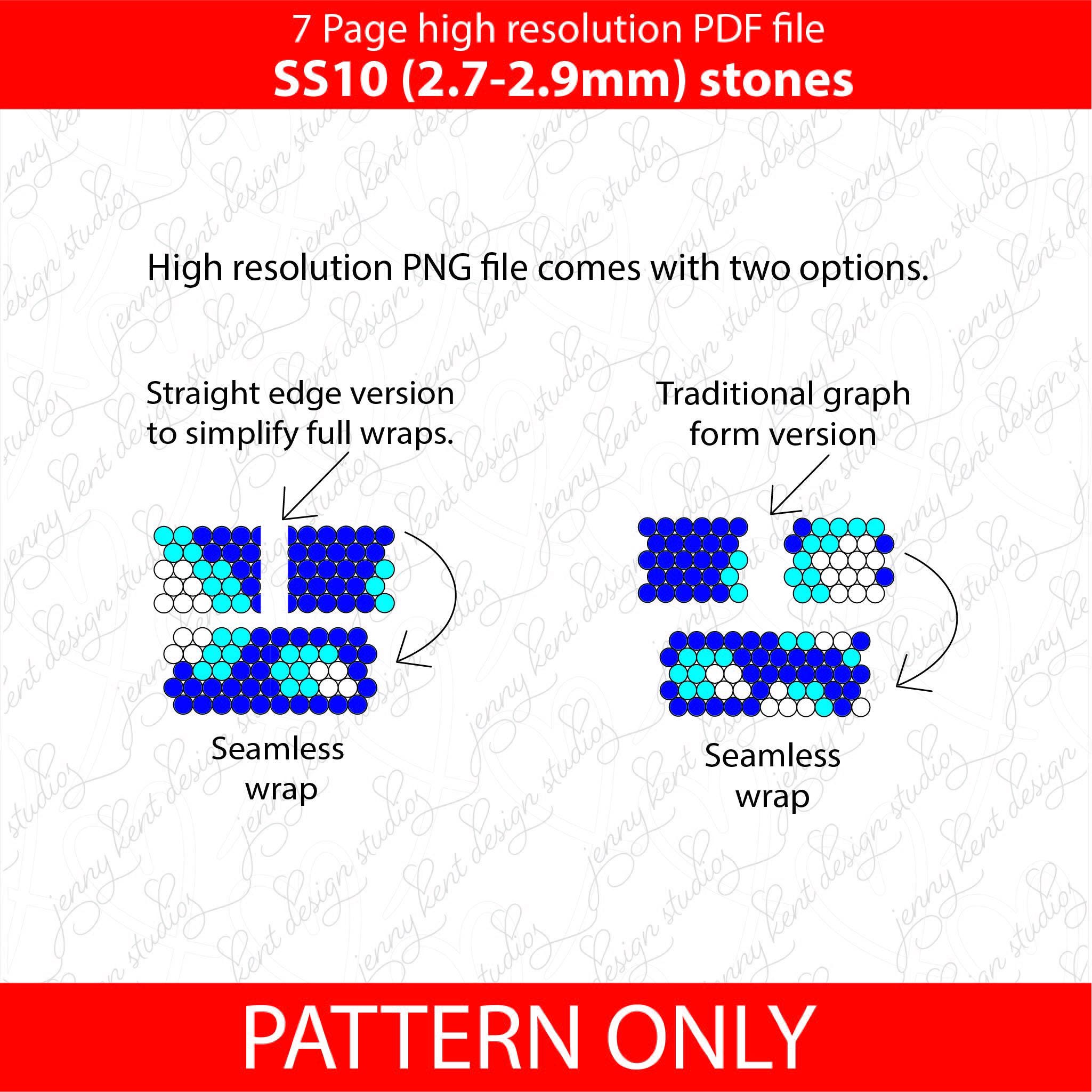 One Rhinestone Pdf Stars & Stripes Bling Pen Template: SS10 Rhinestone Pattern (PDF ...