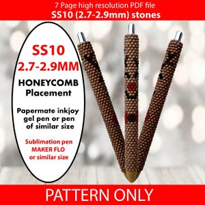 Red Nose Reindeer Bling Pen Pattern: SS10 Rhinestone Graph (PDF)