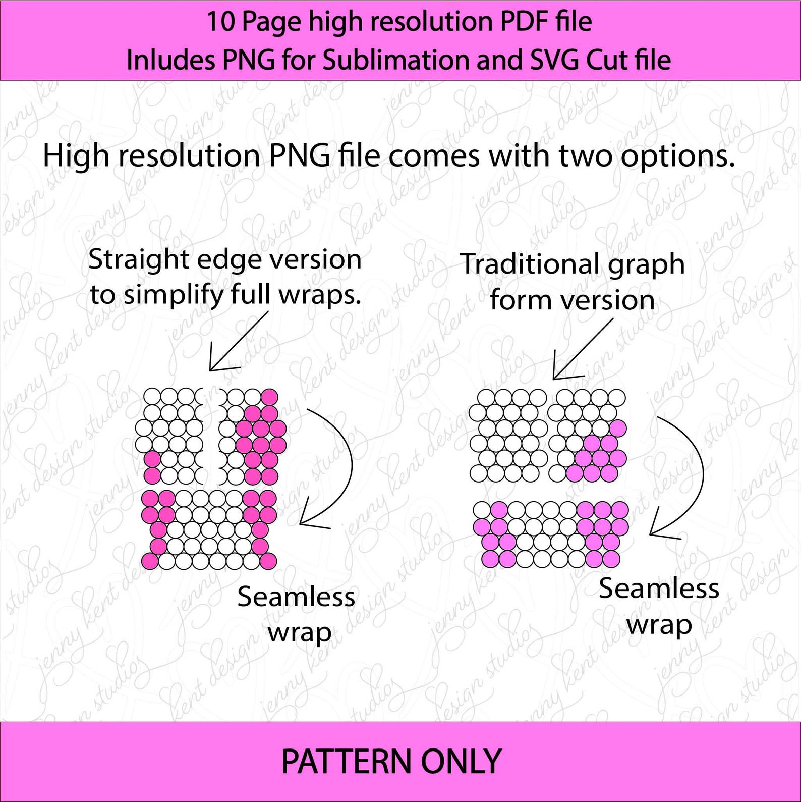 Hot Pink Serape Hearts Bling Tumbler Template: SS10 Rhinestone Pattern ...