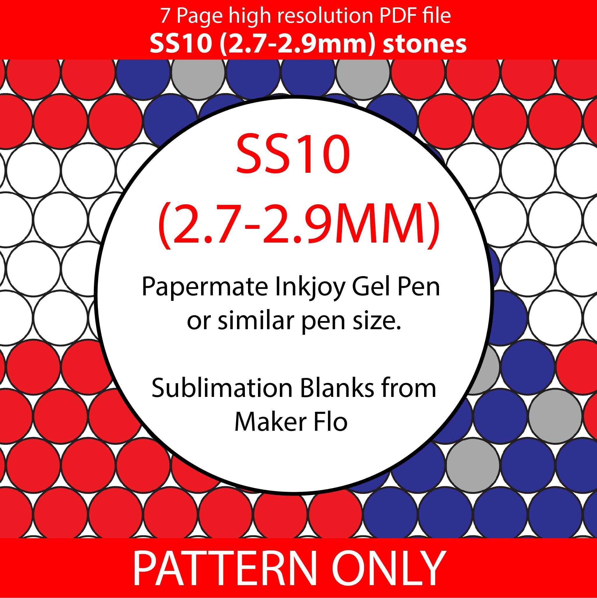 Stars & Stripes Bling Pen Template: SS10 Rhinestone Pattern (PDF ...