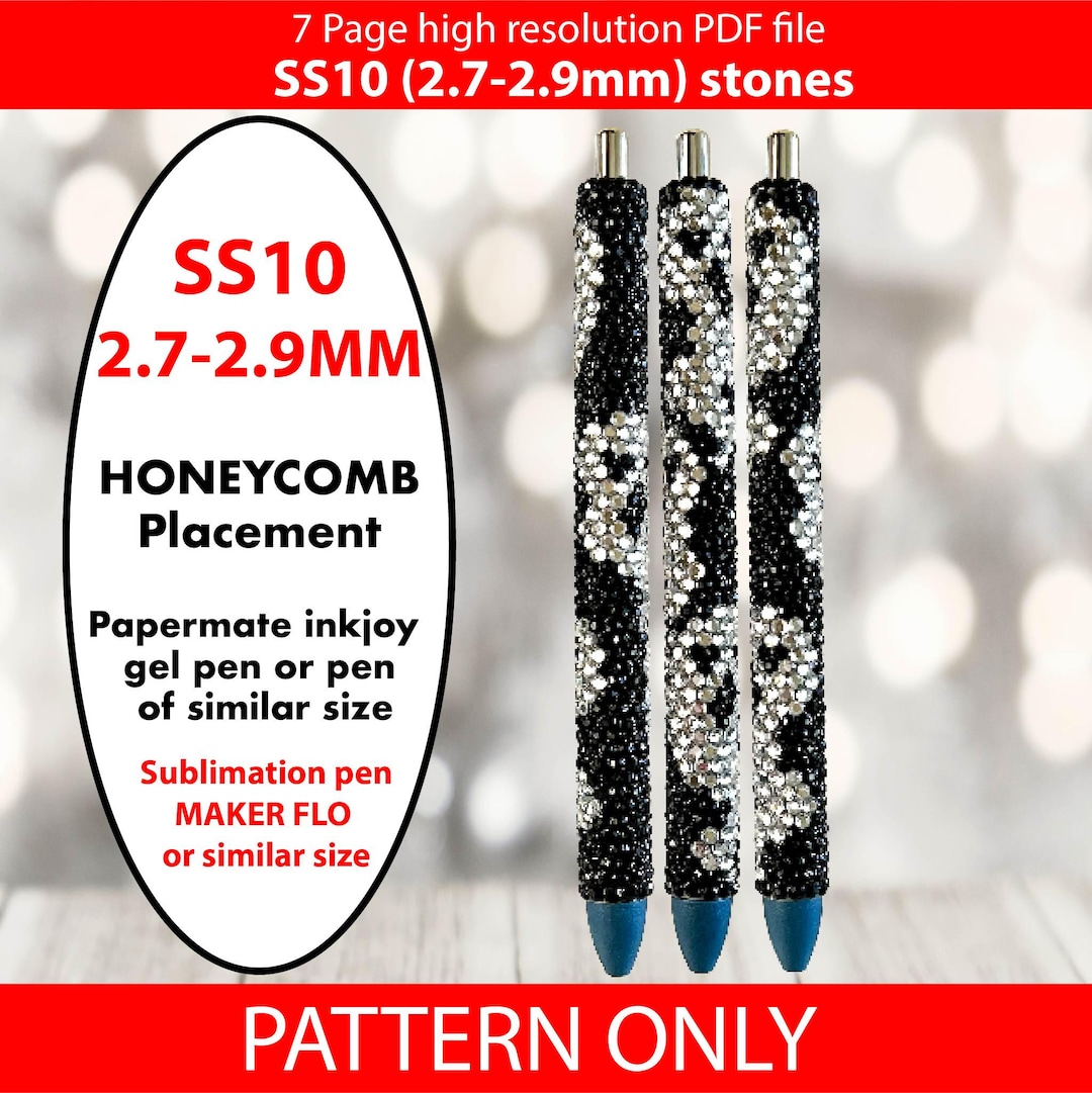One Rhinestone Pdf Ghost Bling Pen Pattern: SS10 Rhinestone Template (PDF Download) - Etsy