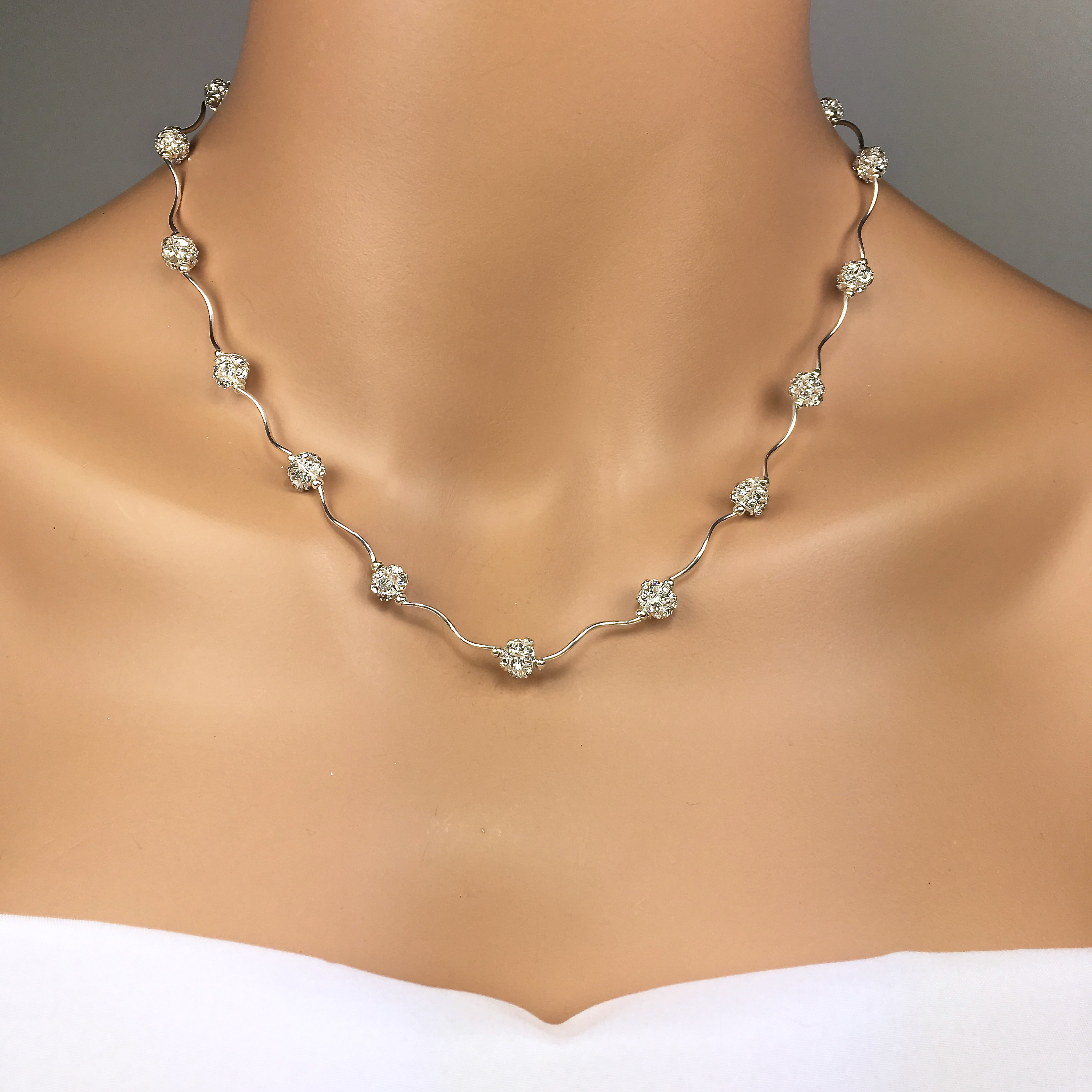 Silver Bridal Jewelry Formal Back Necklace ATTACHMENT Etsy Australia