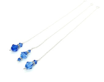 Sexy Wedding Jewelry | Sapphire Bridal Jewelry | Something Blue Backdrop Necklace ATTACHMENT | Bicone Sapphire Crystal | Light Sapphire