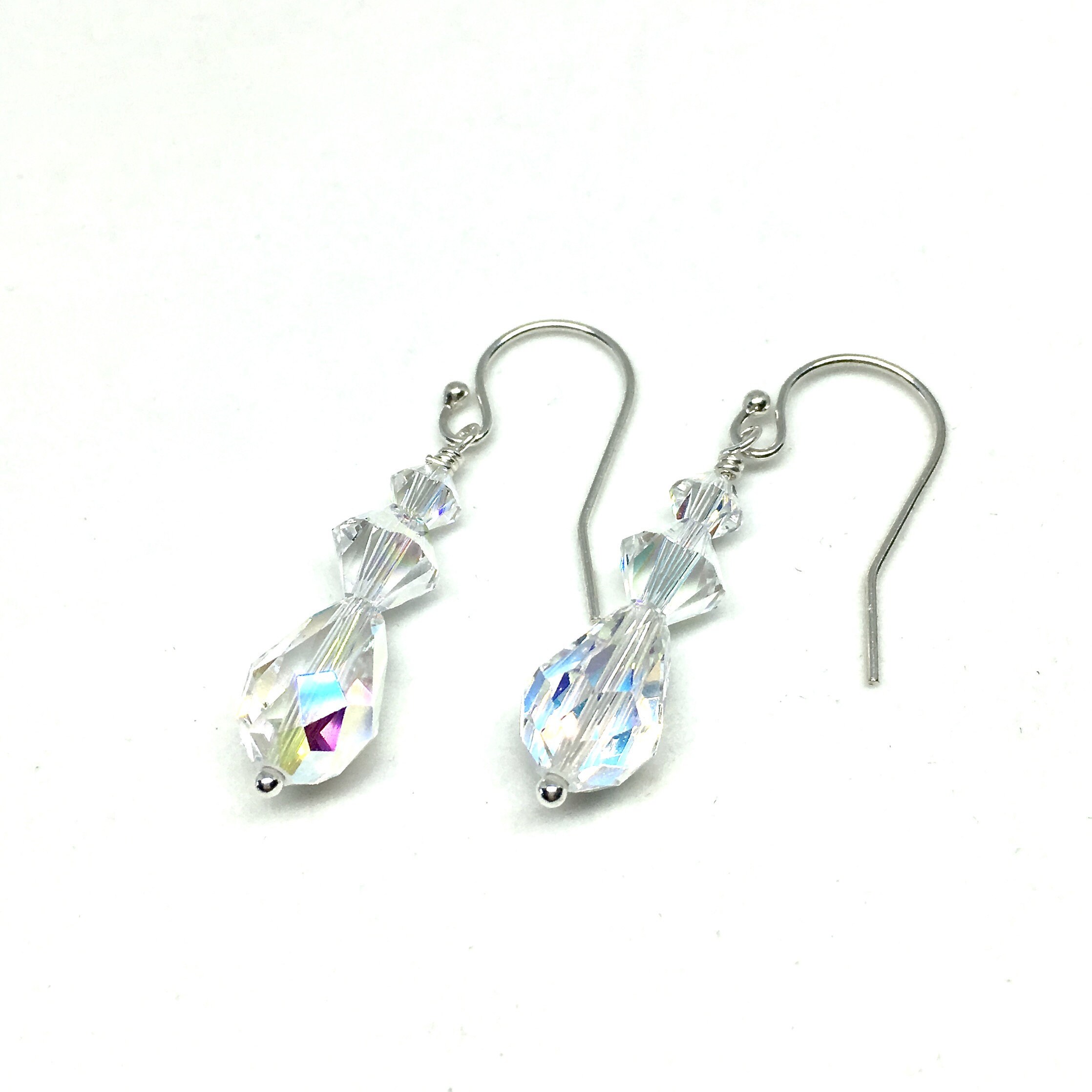 Backdrop Bridal Necklace | Teardrop Crystal | Back Necklace Set ...