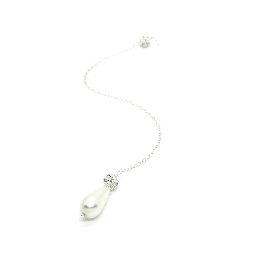 Pearl Backdrop Necklace Attachment Bridal Shower Gift Pearl Bridal Back Jewelry Wedding Low Back Necklace Gift For Bride Chandra