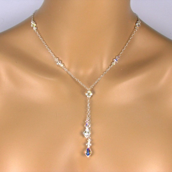 Crystal y necklace discount