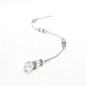 Swarovski Crystal Backdrop Necklace ATTACHMENT | Crystal Bridal Necklace Add On | Crystal Back Necklace | Bridal Shower Gift | Crystelle