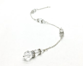 Swarovski Crystal Backdrop Necklace ATTACHMENT | Crystal Bridal Necklace Add On | Crystal Back Necklace | Bridal Shower Gift | Crystelle