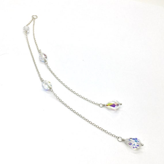★Hei★sv925 raindrop pendant necklace★SOYOU着用★韓国人気 Y Necklace Silver | Raindrop Backdrop Necklace and Earrings