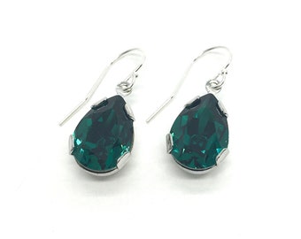 Orecchini natalizi a forma di renna, con cristalli, per donne e ragazze, scintillanti, ideali come regalo di Natale, accessori per feste, Misura unica, Strass, Zirconia cubica