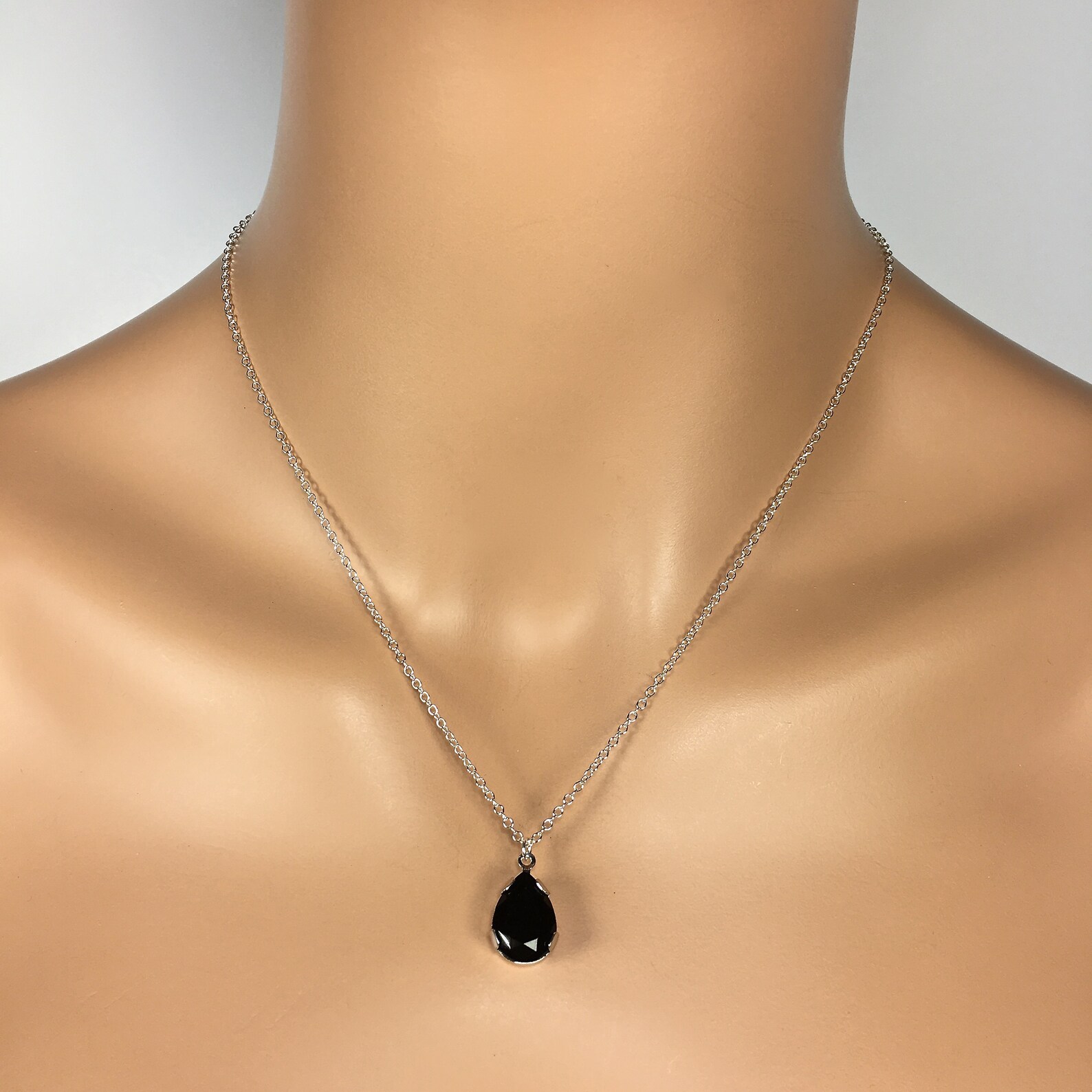 Black Prom Jewelry Set Backdrop Necklace Goth Bridal Etsy