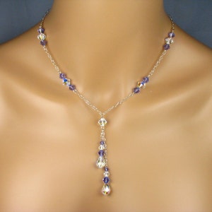 Mother of the Bride Jewelry Set Purple Mother of the Bride Tanzanite Necklace