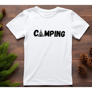 Camping T-shirt, Cute Camp Shirt Outdoors Camping RV Mountains Campfire Camping T-shirt Campground Tent Camp