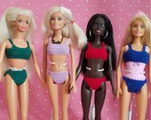 Barbie Handmade Crocheted Two Piece Swimsuit underwear