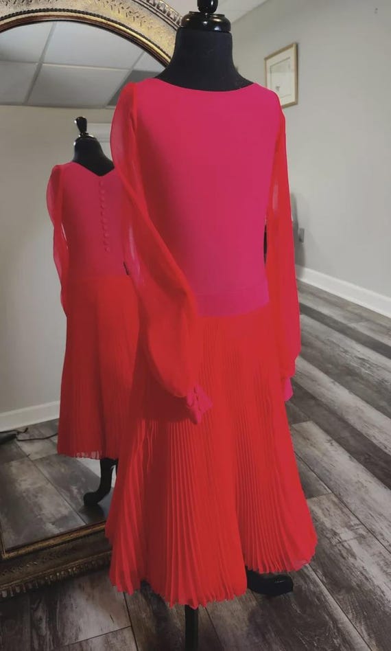 Juvenile Competition Dress - Chrisanne Clover Fluo Red