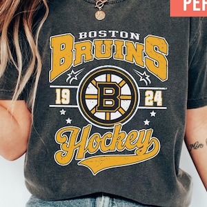 Comfort Colors® Boston Bruins Hockey T-shirt, Boston Bruins Hockey Fan T-Shirt, Vintage Boston Bruins Tshirt, Retro Boston Bruins Ice Hockey