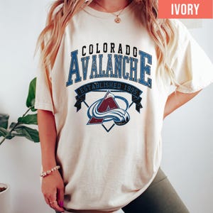Comfort Colors® Colorado Avalanche Hockey T-shirt, Colorado Hockey Fan T-Shirt, Vintage Colorado Avalanche Tshirt, Retro Colorado Ice Hockey