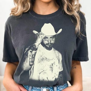 Post Malone Comfort Color T-Shirt, Cowboy Post Shirt, Western Graphic Tee, Concert Shirt, Malone Rap Music Shirt, F1 Trillion Tour Shirt