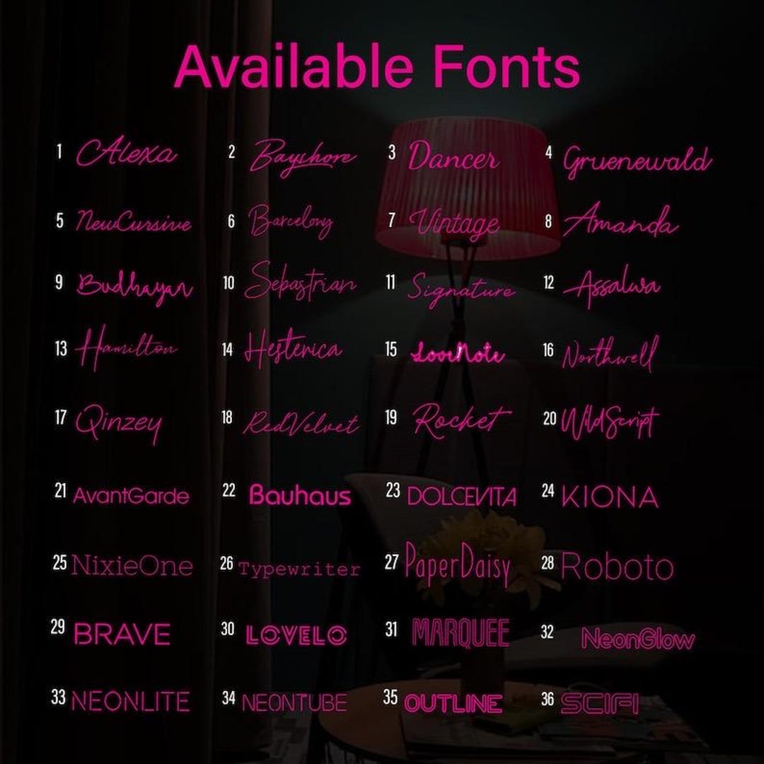 Custom Neon Sign Neon Sign Customized Gifts Wedding Signs Name Signs