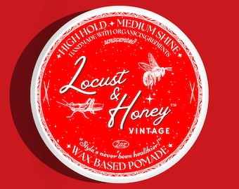 Pomada orgánica de alta fijación para hombres: cera natural para peinar el cabello hecha a mano