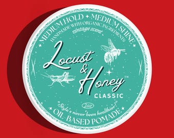 100% Organic Pomade for Men - Medium Hold, Medium Shine - Natural Hair Styling Wax Men, Oil Based Pomade For All Hair Types, Gift For Him