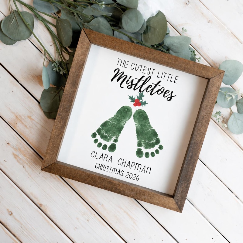 Christmas Kids Footprint - Etsy
