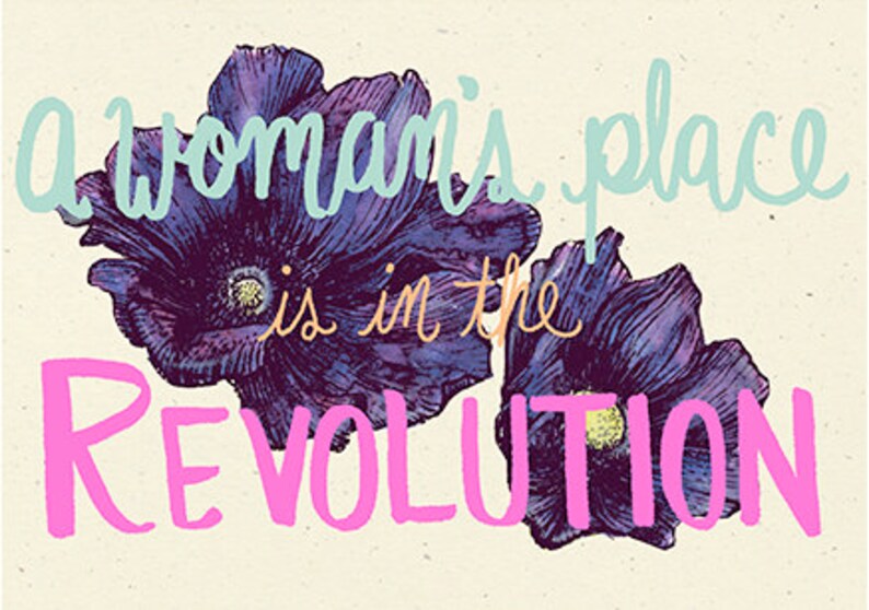 A Woman's Place is in the Revolution Postcard image 3