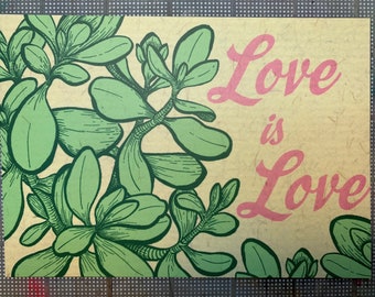 Love is love postcard