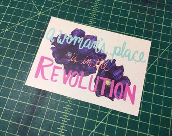 A Woman's Place is in the Revolution Postcard