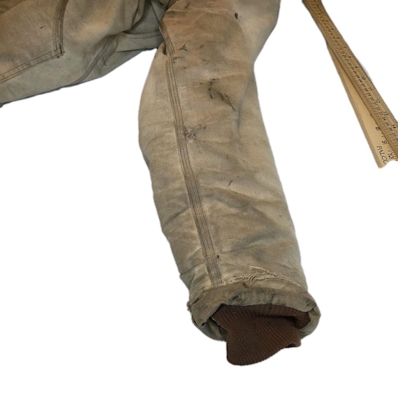 Carhartt Sandstone Duck Jacket Large Distressed T… - image 7