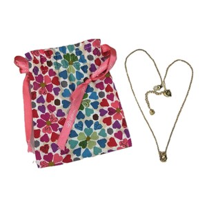 Brighton Gold Plated Scroll Pendant Necklace Adjustable Heart Charm Signed image 6