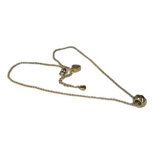 Brighton Gold Plated Scroll Pendant Necklace Adjustable Heart Charm Signed image 3