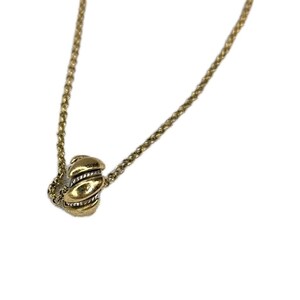Brighton Gold Plated Scroll Pendant Necklace Adjustable Heart Charm Signed image 4