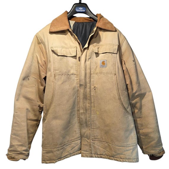 Carhartt Sandstone Duck Jacket Large Distressed T… - image 1