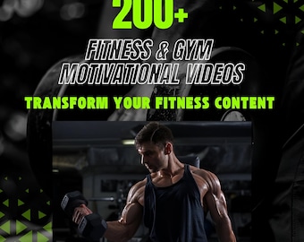 200+ Fitness Motivational Reels: Gym Workout Videos For Instagram, TikTok, YouTube (Digital Download)
