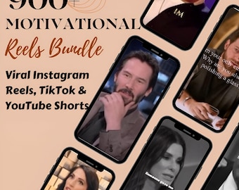 900+ Viral Motivational Reels Bundle: Social Media Growth Kit (Digital Download)