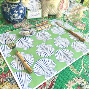 Nautical Shells Paper Placemats | Coastal Printable Table Decor | Beach Party Digital Download | Summer Party Printable Download