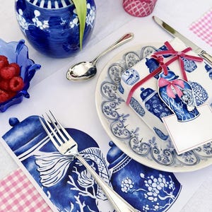 Set de table pot de gingembre chinois : vaisselle aquarelle (téléchargement numérique)