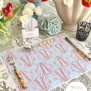 Nautical Seashell Paper Placemat | Coastal Table Decor Printable | Digital Download Beach Theme | Ocean Inspired Table Setting | Clam Shell
