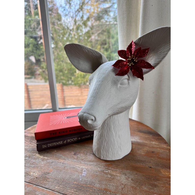 Anthropologie Anthropomorphic Cholet Dual Ceramic Flower Vase Doe Deer image 4