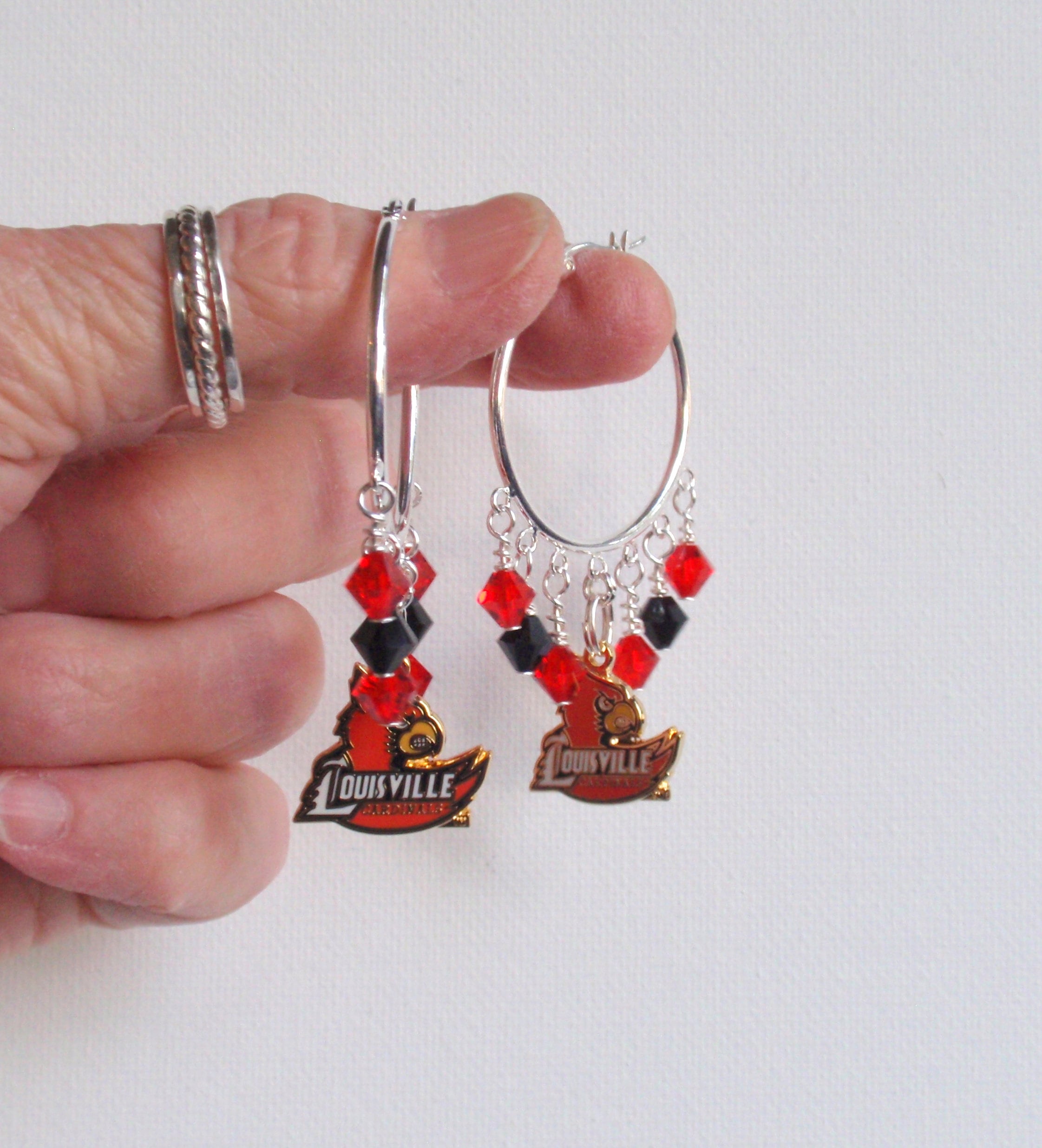 louisville cardinals earrings