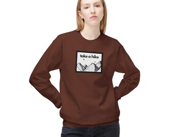 Take a Hike-sweater | Gezellige damestrui met ronde hals voor outdooravontuur, kamperen en natuur Cadeau