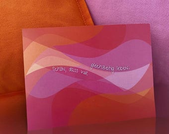 Colorful card with a beautiful saying, greeting card, expressing gratitude, love and appreciation (+ envelope)