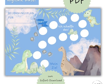 Reward chart for children, reinforcement, reward, motivation for children to check off, reward plan to print, digital file PDF