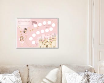 Reward chart for children, fairy motif, reinforcement, reward, motivation for children to check off, reward plan to print, digital file PDF