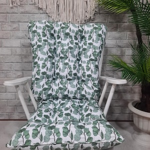 Rocking chair cushion / Custom rattan armchair cushion / Glider rocker cushions / Rocking chair pillow /  Chair pad / Rocker cushion