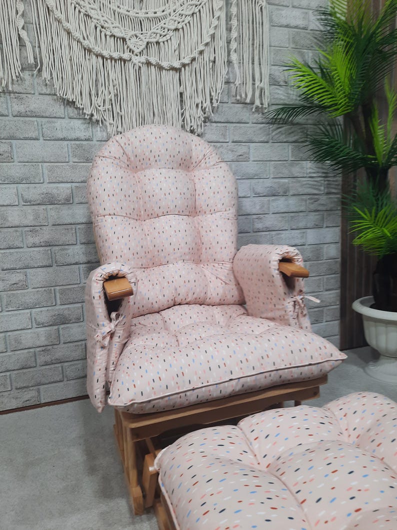 Custom Rocking Chair Cushion Set: Anti-allergenic, Pes+cotton Fabric - Etsy
