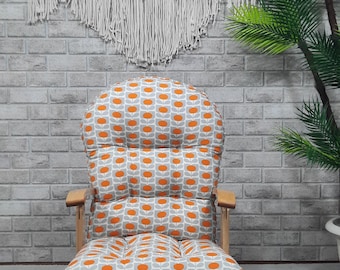 Round Top Rocking Chair Cushion | Glider Cushion | Chair Pad |Rocker Cushion | Rocker Cushion With Round Top | Porch Chair Cushion