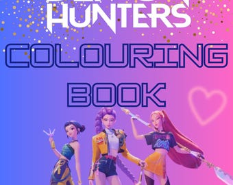 Libro para colorear de Cazadores de Demonios del K-Pop: ¡más de 40 páginas para colorear! - Descarga digital